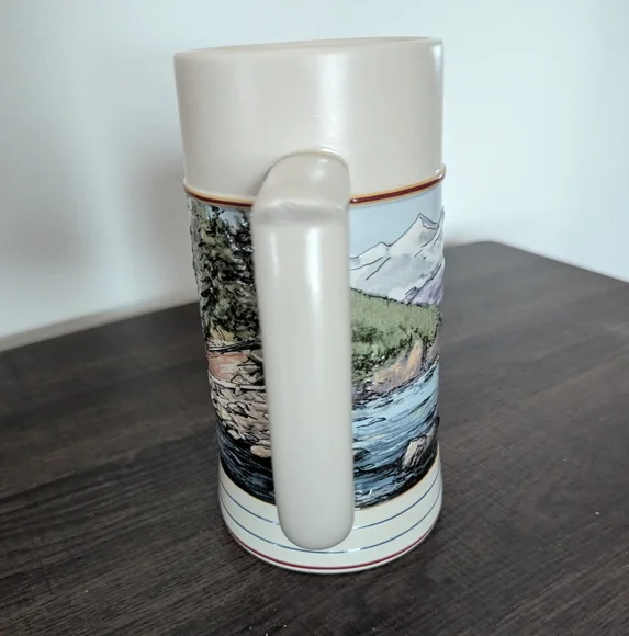 Coors Beer Stein Rocky Mountain Legend Fisherman - Picture 6 of 9